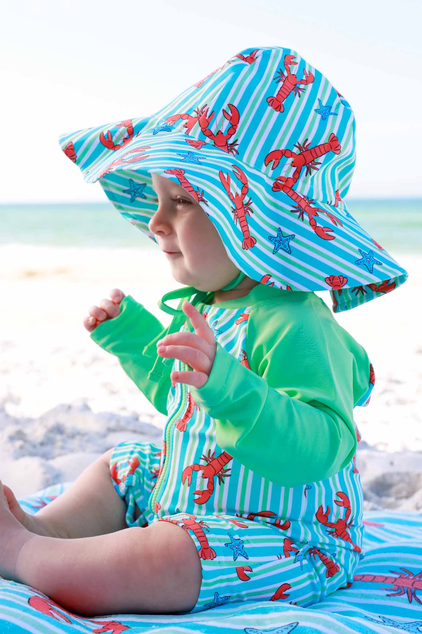 Printed Sun Hat | Pinch Me Blue